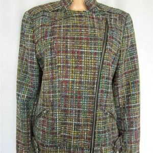 Coldwater Creek Jacket Size 14 Multi Color Tweed Fully Lined